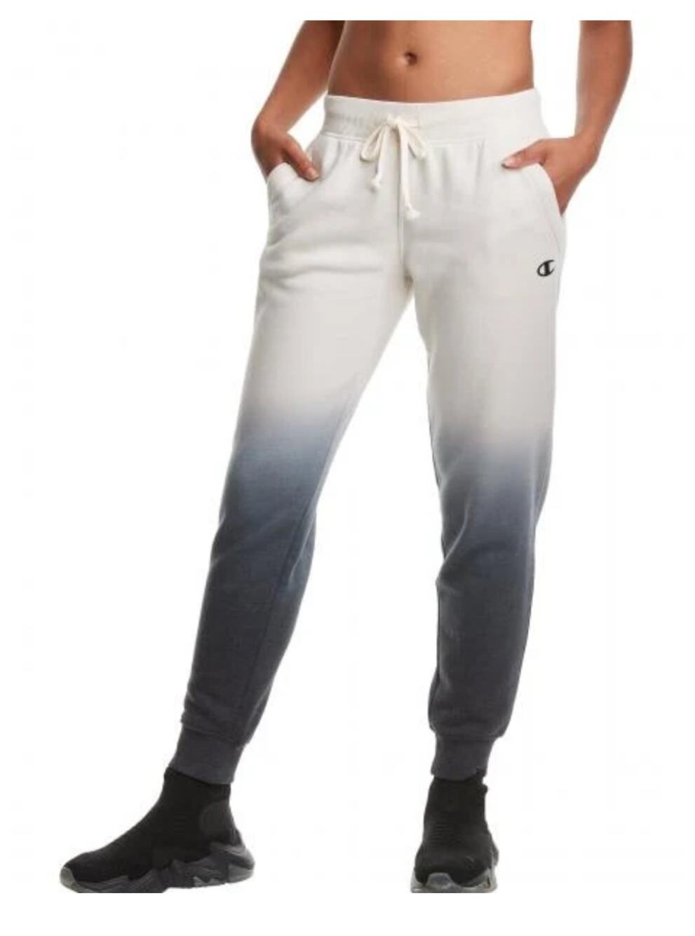 Champion Women's Fleece Dye Jogger Dip Dye Natural/Black XS